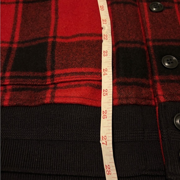 Filson Men’s CCC Wool Bomber Red/Black Buffalo Plaid Jacket Size X-Large NWT - Picture 10 of 15